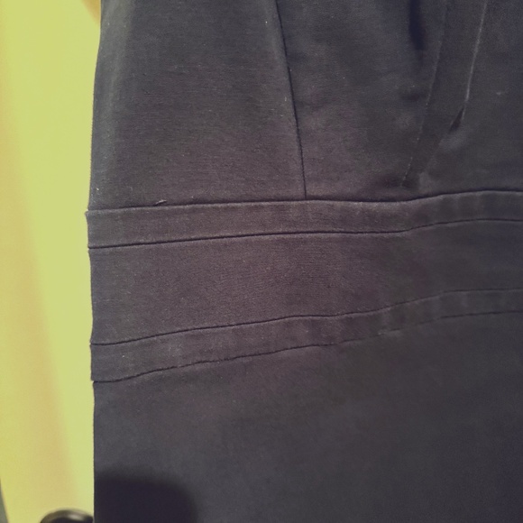 Ann Taylor Navy Blue Suit Sheath Dress with Cap Sleeves - 16 Petite - Picture 6 of 7